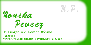monika pevecz business card