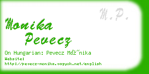 monika pevecz business card